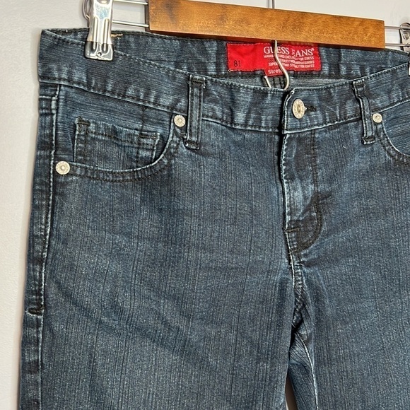 GUESS JEANS STRETCH SIZE 29 DARK BLUE STRAIGHT LEG JEANS - Picture 5 of 8